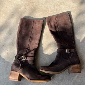 Koolaburra by Ugg Long Brown Boots Zip Belt Women’s Sz 7